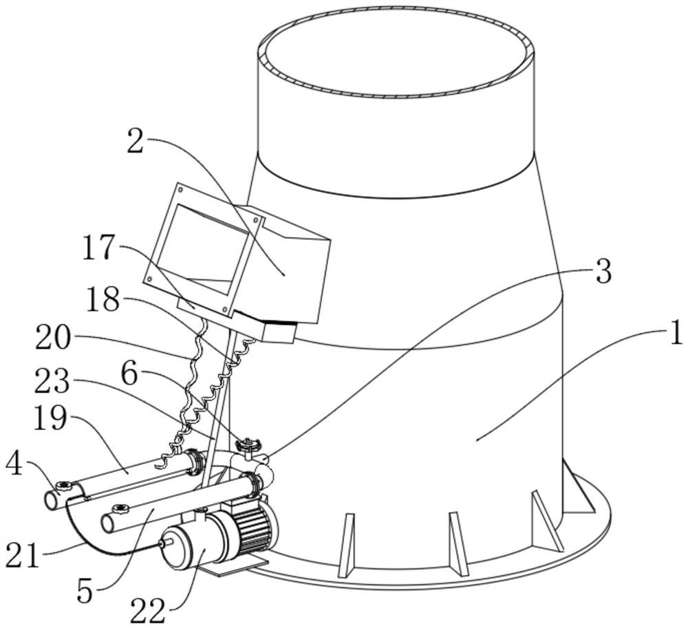 A tail gas purification device with corrosion resistance for connecting pipes