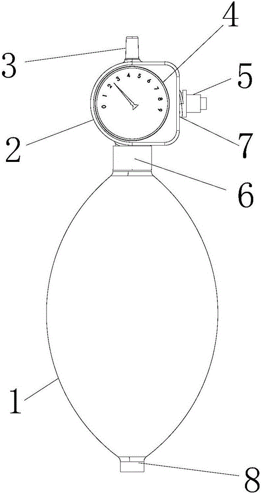 Inflatable pressure indicating meter