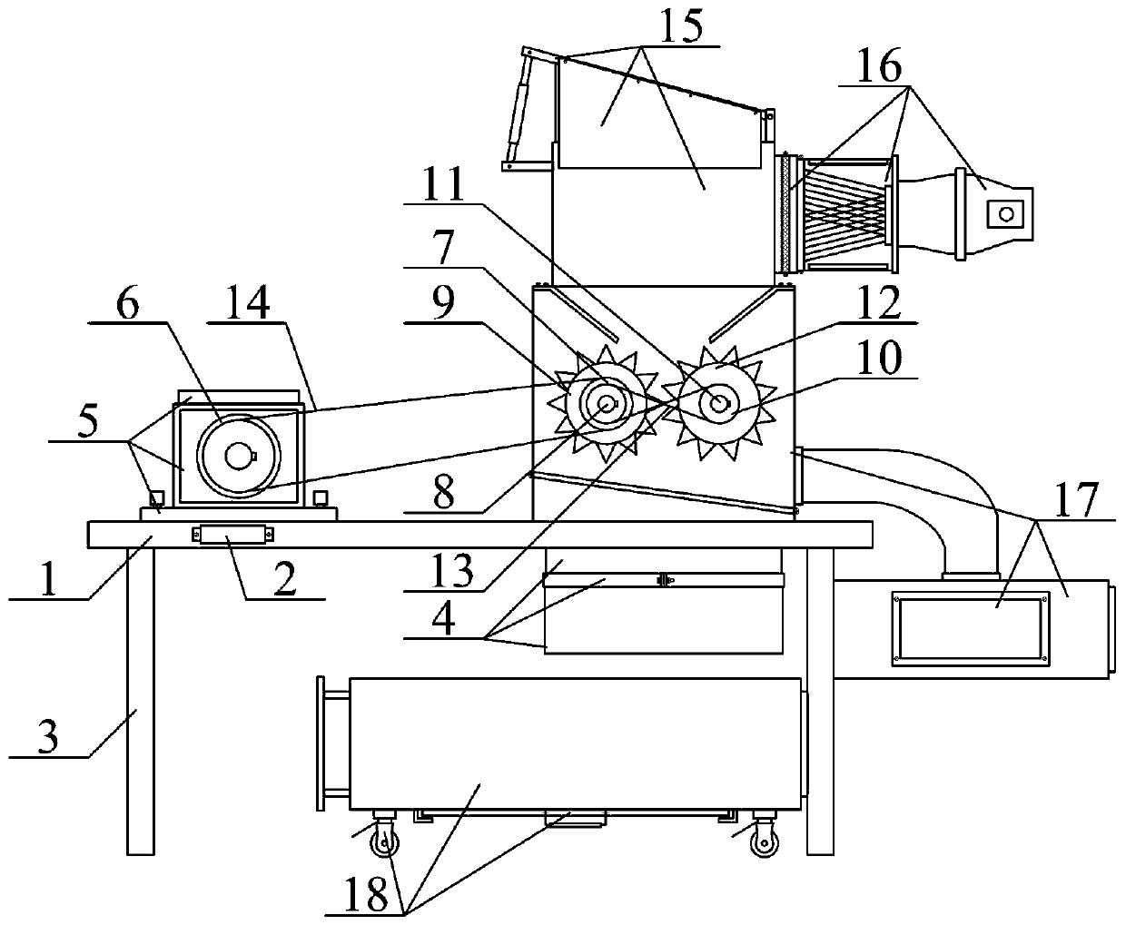 Intelligent environmental protection construction crusher