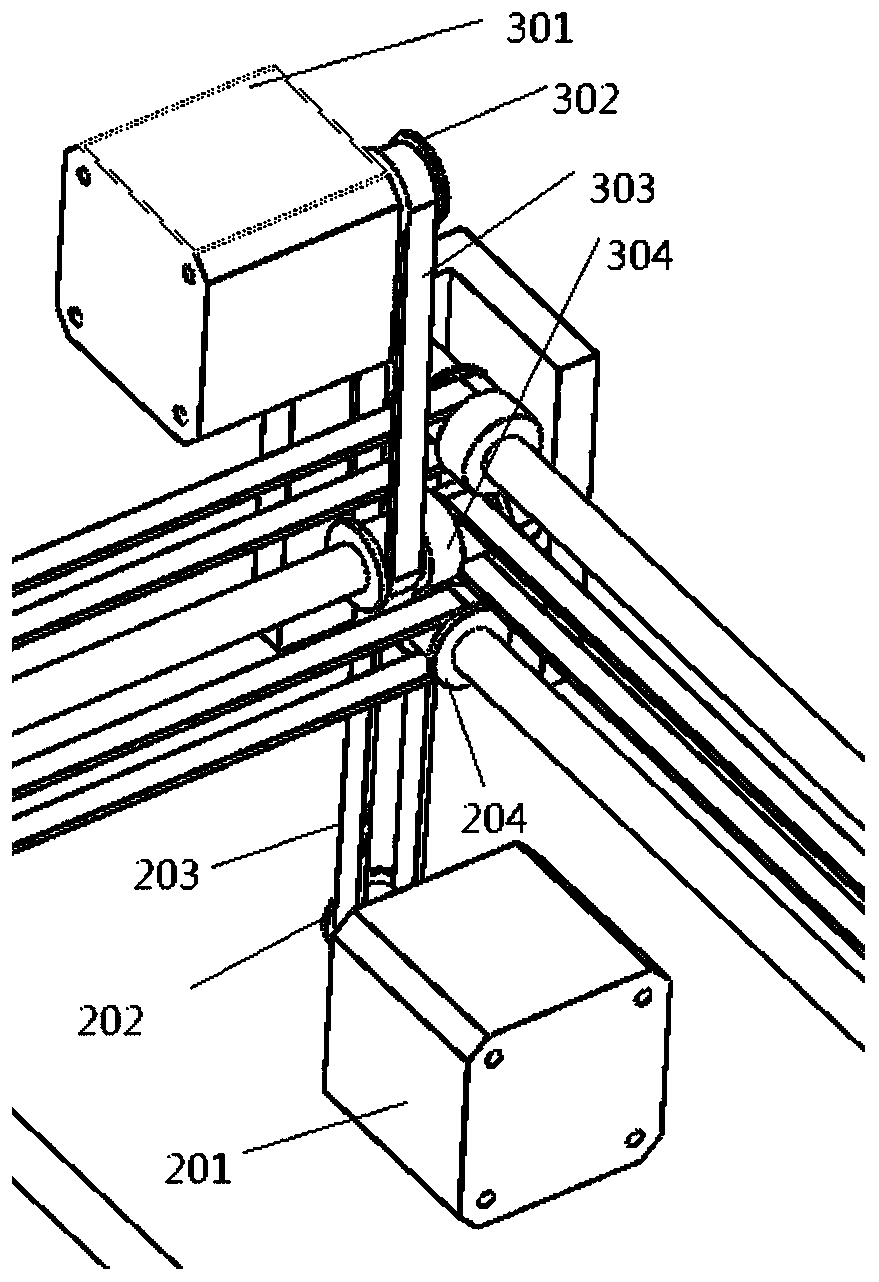 Double-printing-head 3D printer motion structure