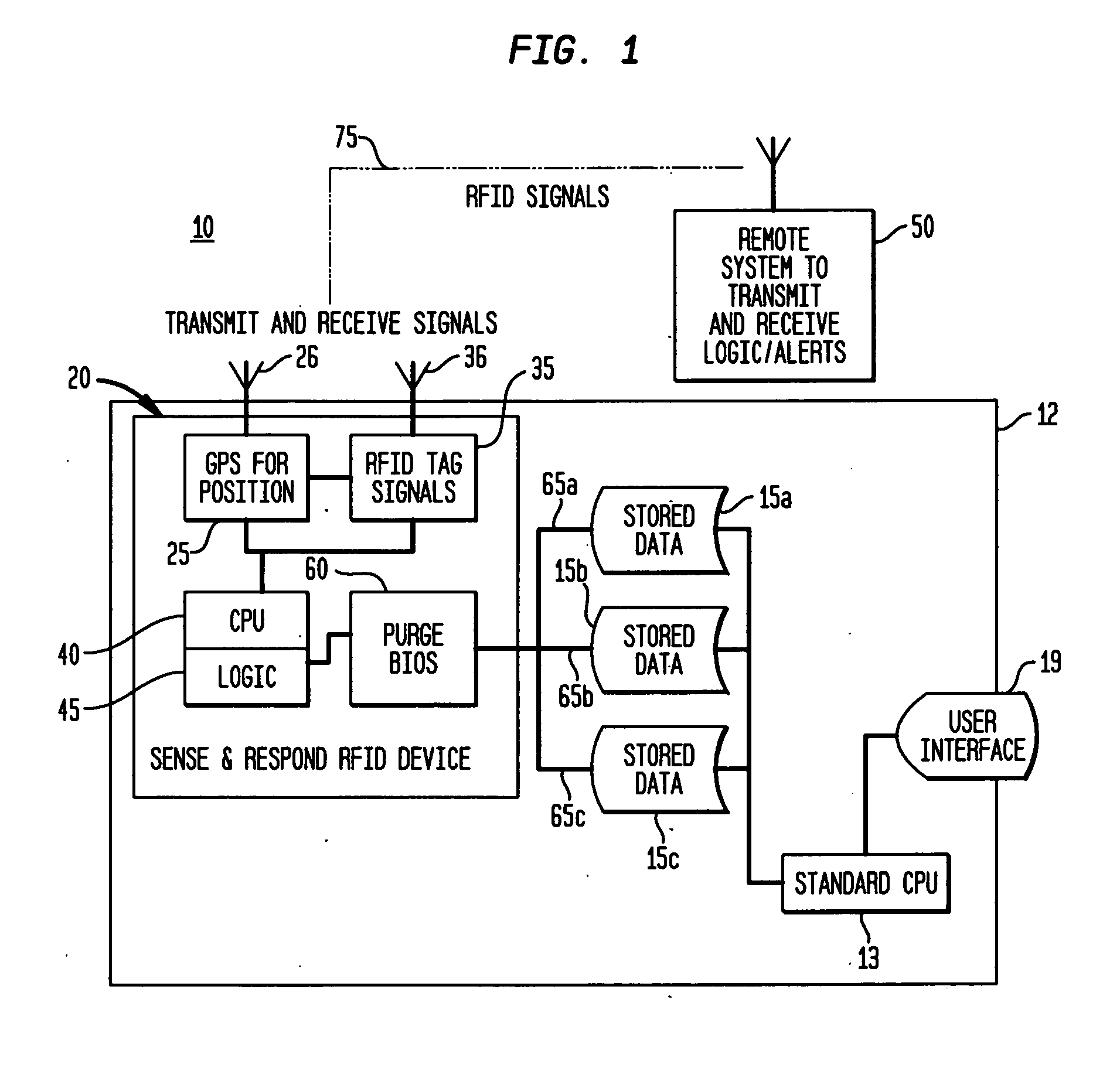 Sense and respond RFID disk purge for computing devices