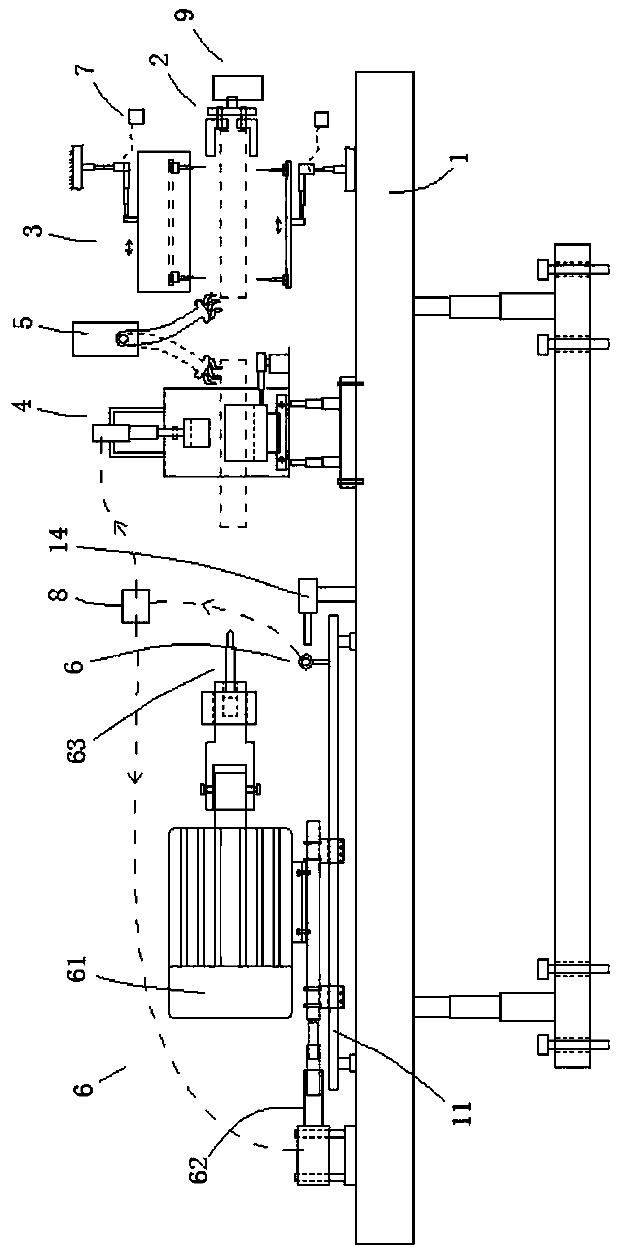 Flange connecting piece visual detection and center hole perforating device