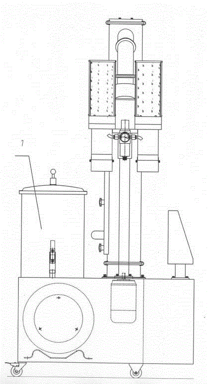 A vertical capsule polishing machine