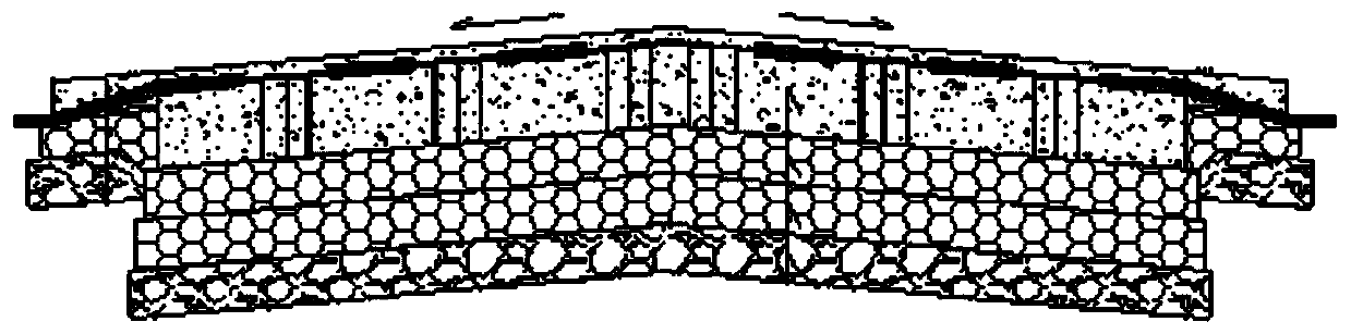 Pipe-laying construction method under road surface for fluid heating road snow melting system