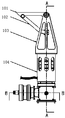 Full-sea-depth magnetic coupling transmission motor and full-sea-depth two-dimensional holder