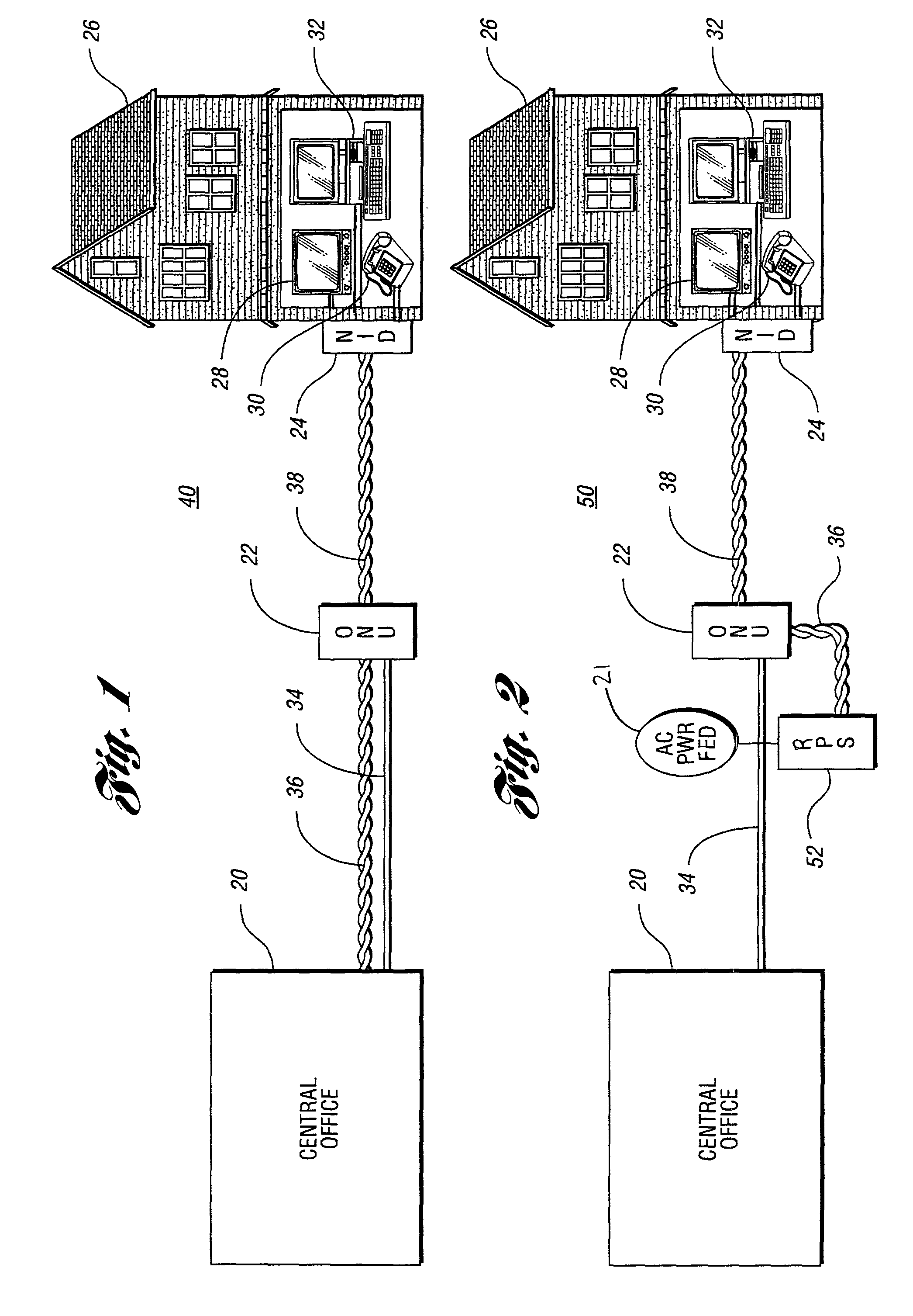 Fiber to the curb and fiber to the neighborhood power architecture