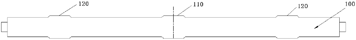 Convex foot roller for continuously casting plate blank and method for improving center segregation and porosity of continuously cast plate blank