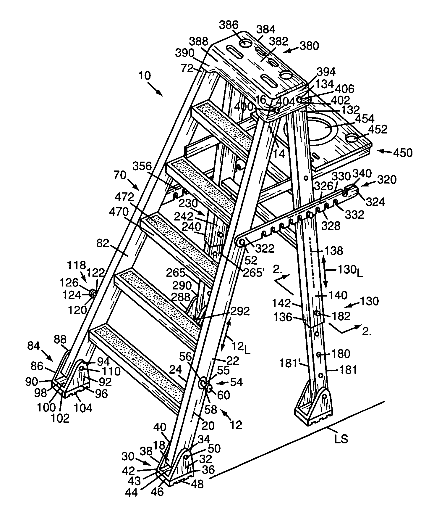 Adjustable ladder