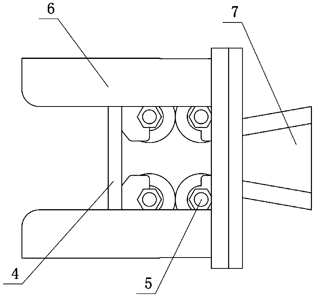 Camera carrying device at top end of self-growing soft robot