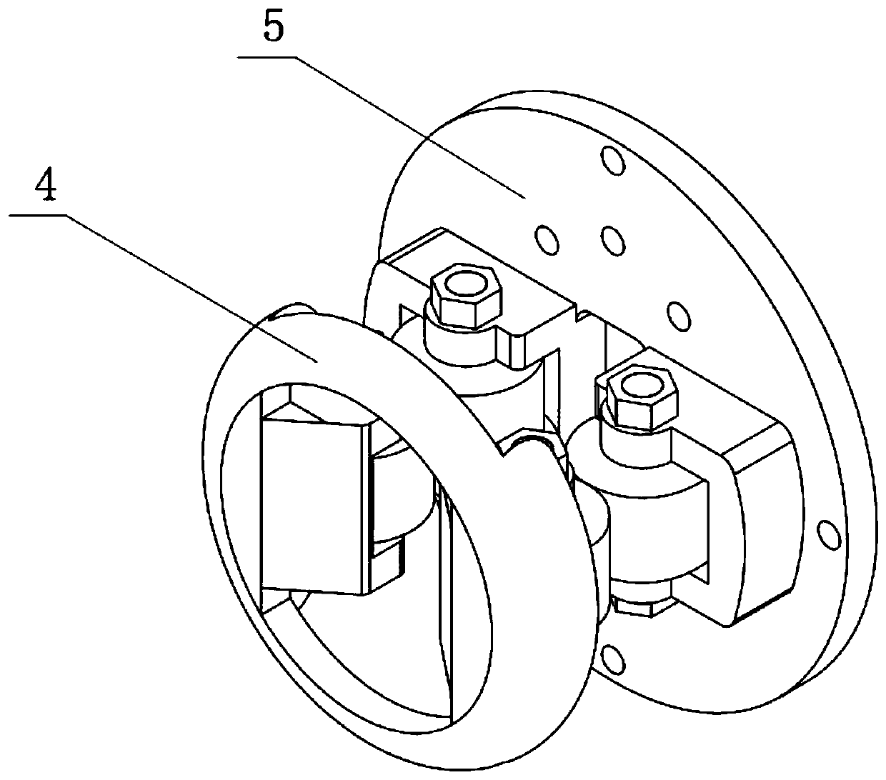 Camera carrying device at top end of self-growing soft robot