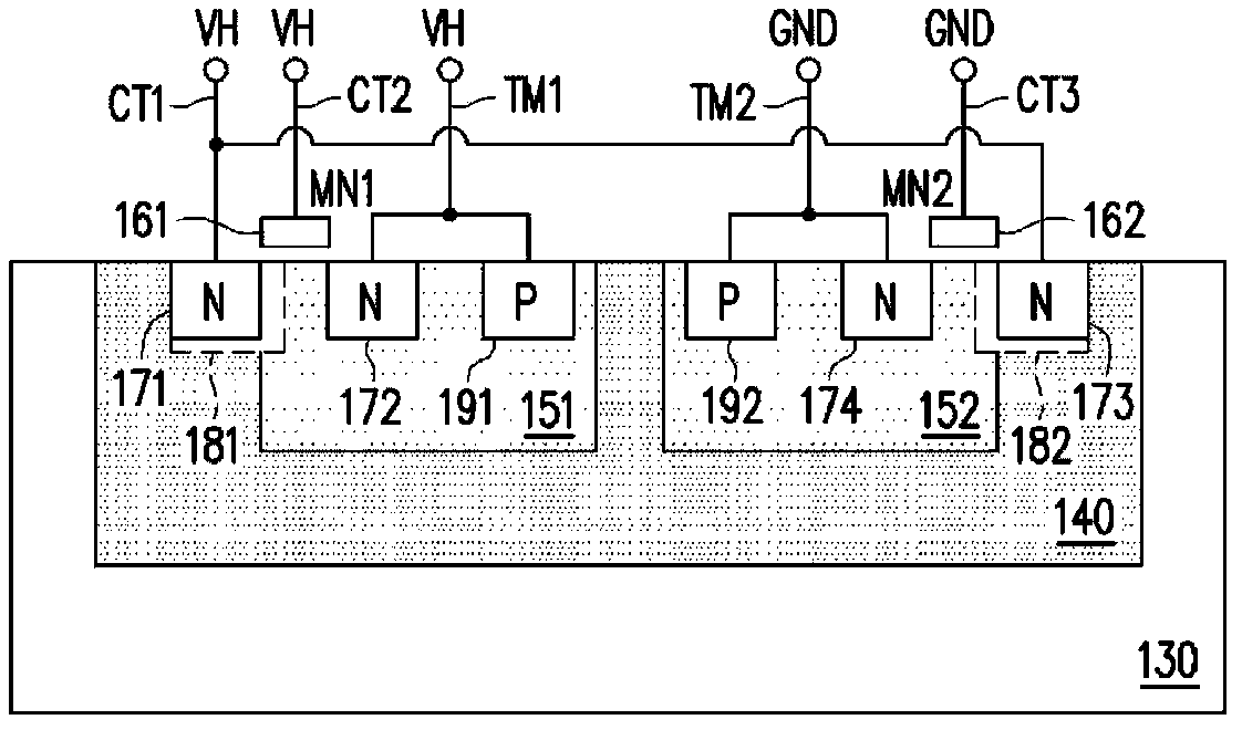 Protective element and electrostatic discharging protection device having the same