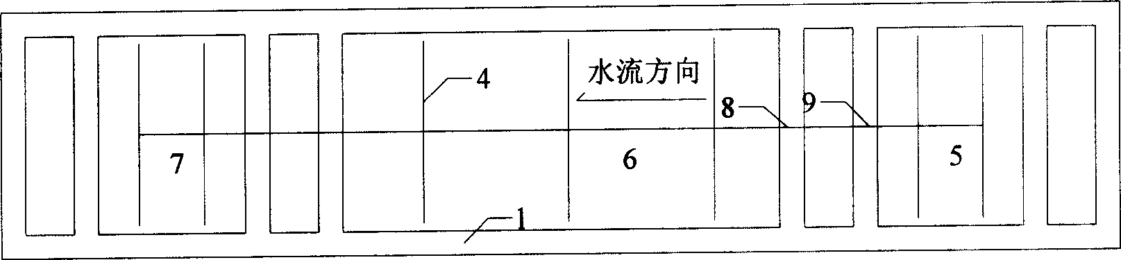 Purification system of transfusion type biology bed in use for treating polluted river water