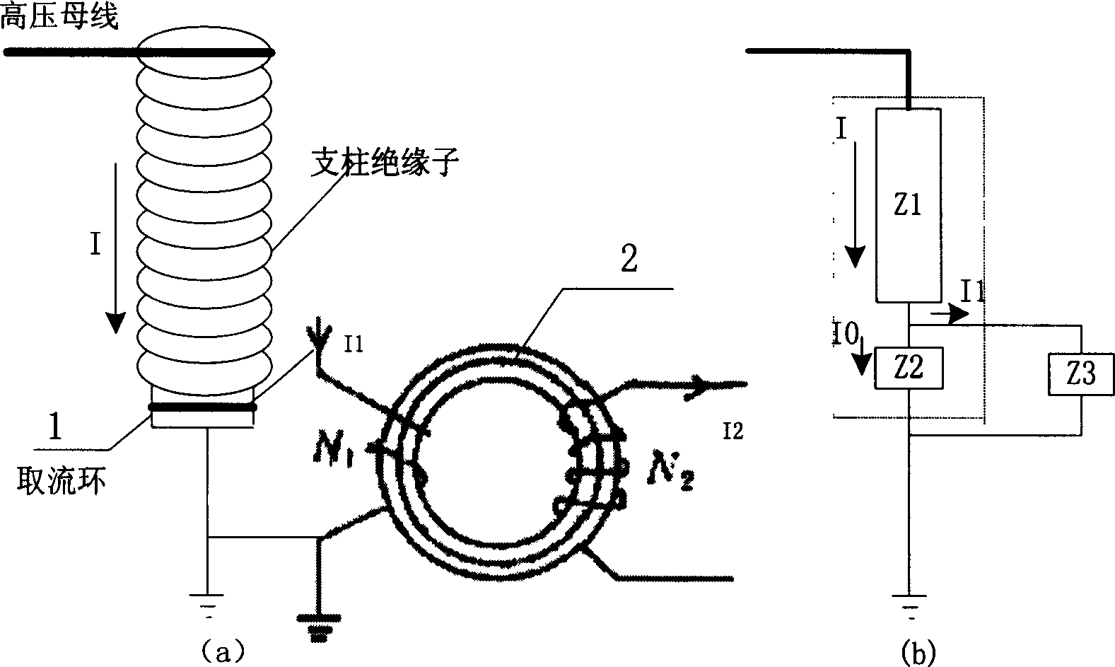 Electric power apparatus external insulative leakage current on-line monitoring system in converting station