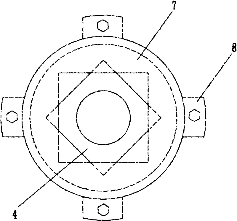 Split type vibration isolating device and application thereof