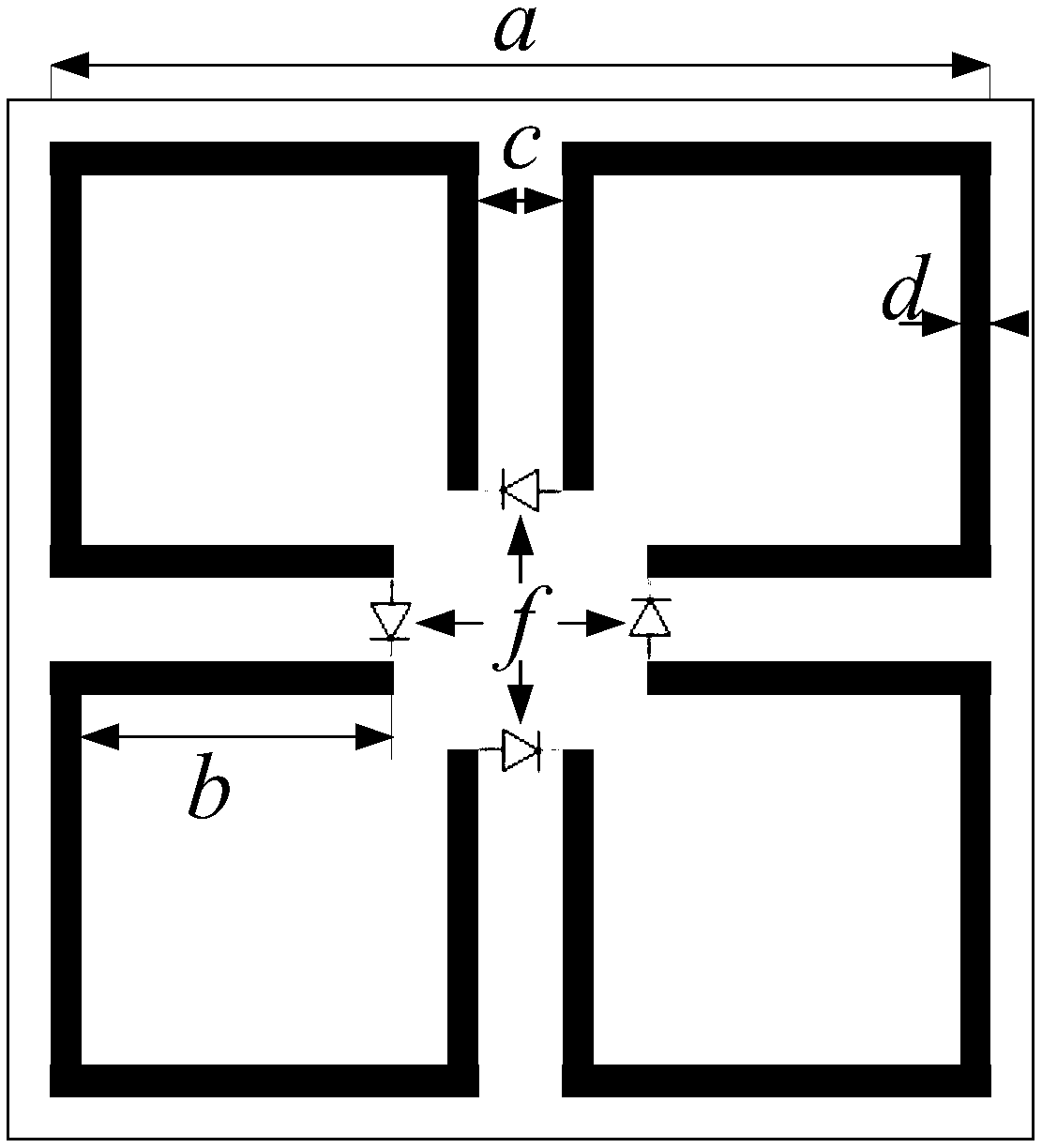 A dual-band reconfigurable frequency selection surface and a control method thereof