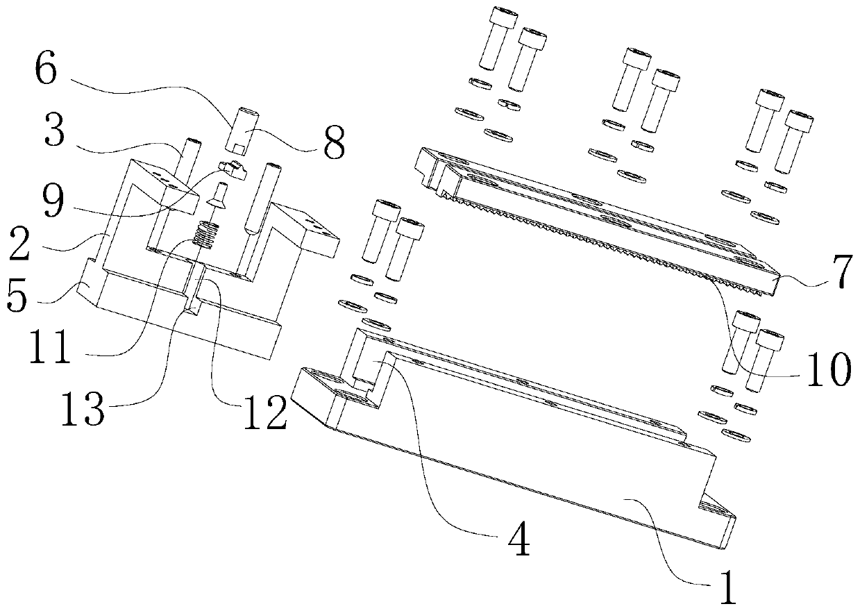 Gate machine joint adjusting seat