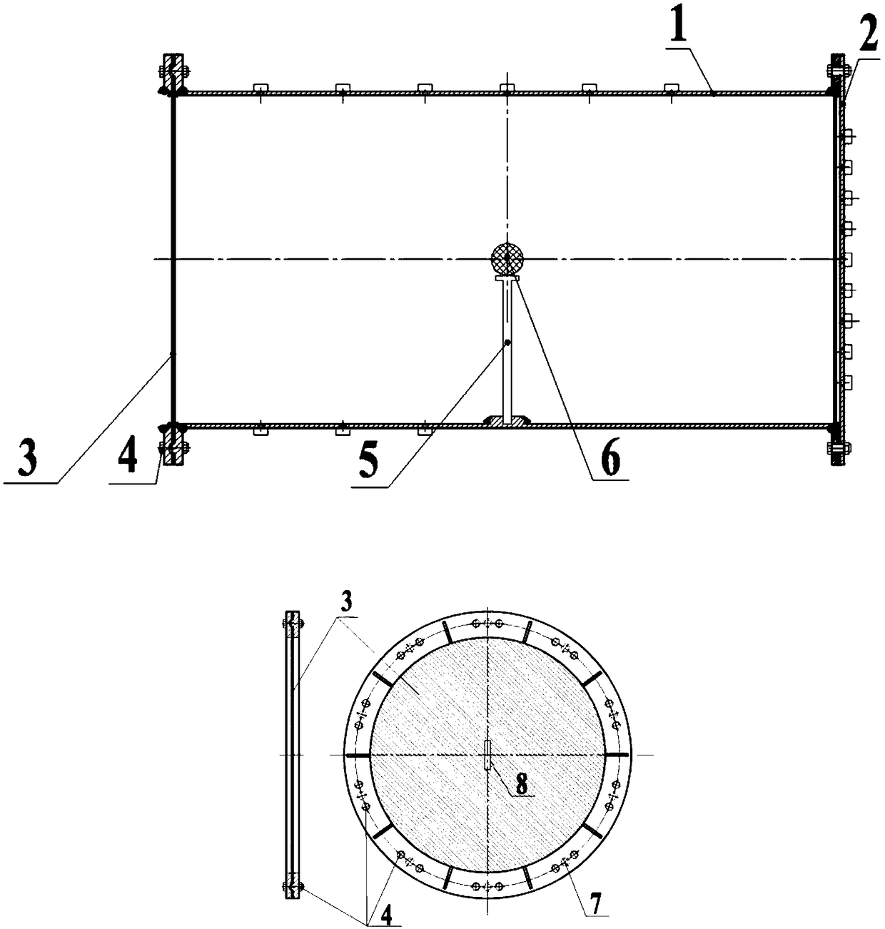 An evaluation method of explosive internal explosion power based on a prefabricated bar-shaped hole cylinder device