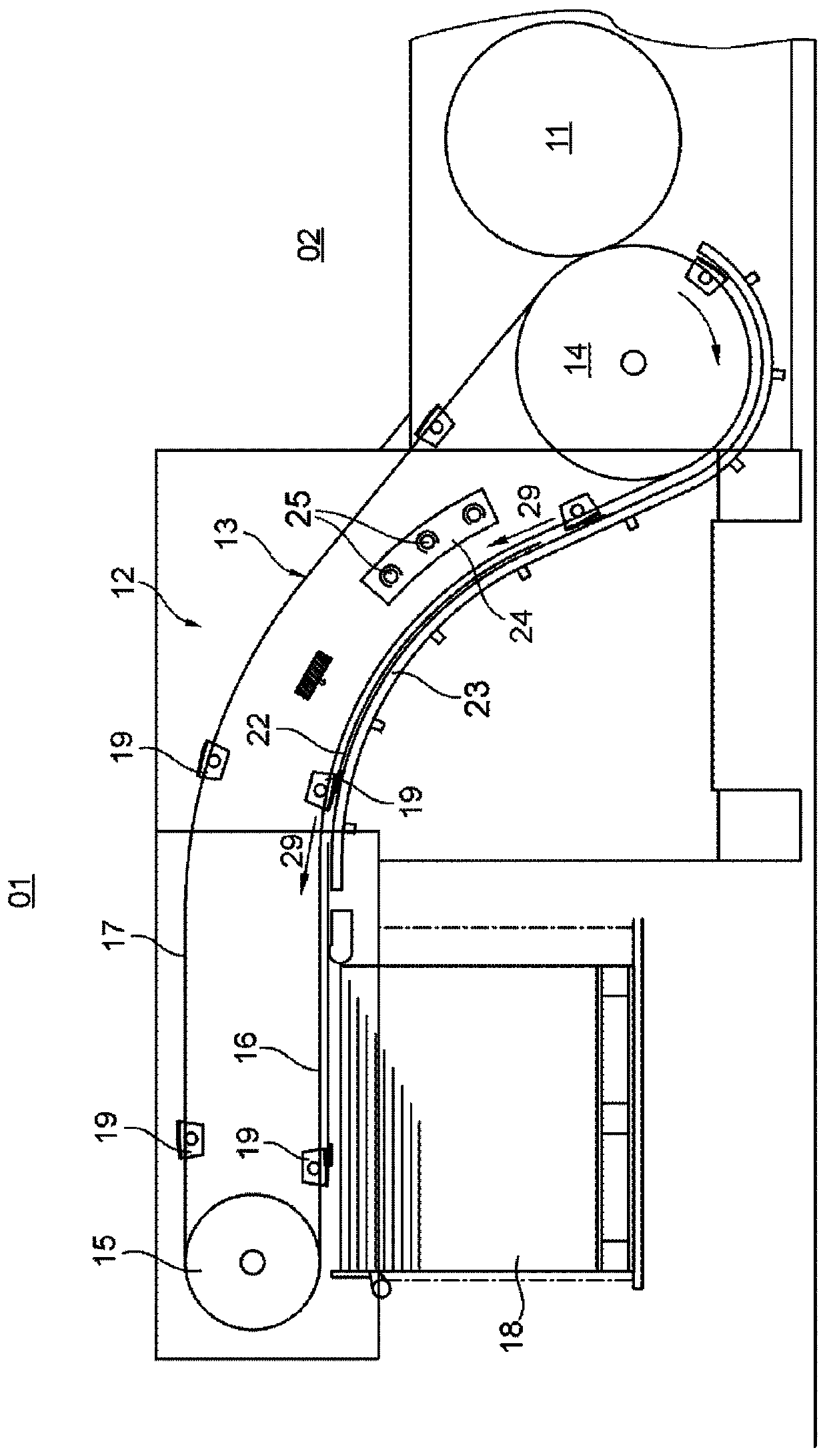 Gripper carriage, sheet-processing machine comprising gripper carriage and radiation dryer, and method for transporting sheets