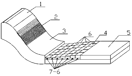 Form-variable stilling basin front end energy dissipation structure and energy dissipation method thereof