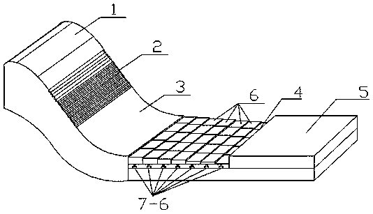 Form-variable stilling basin front end energy dissipation structure and energy dissipation method thereof