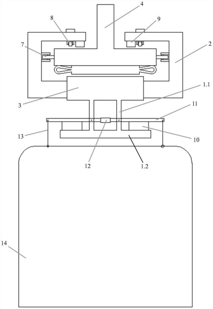 Hanging type suspension frame and maglev vehicle system