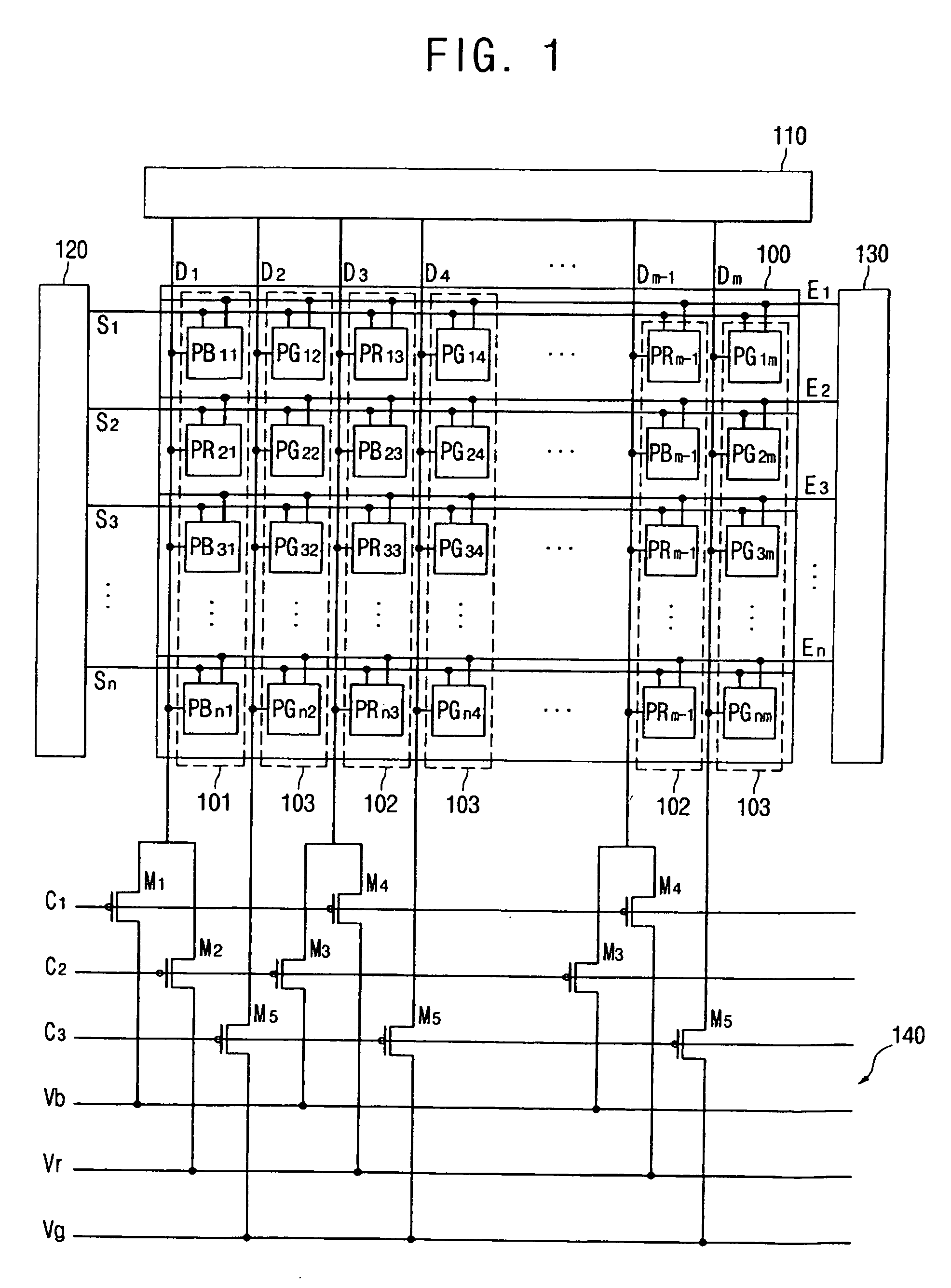 Flat panel display device, method of aging the same, and method of testing lighting of the same