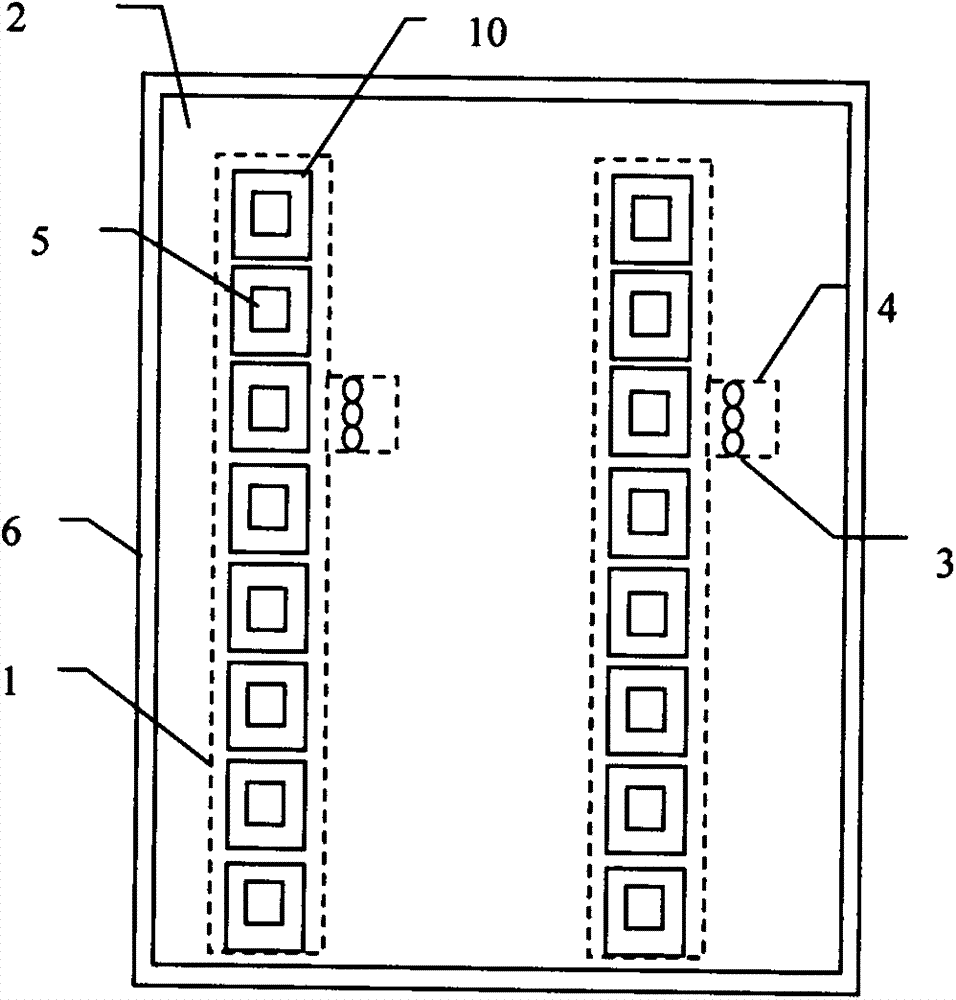 Front-side-illuminating LED light strip test device and method