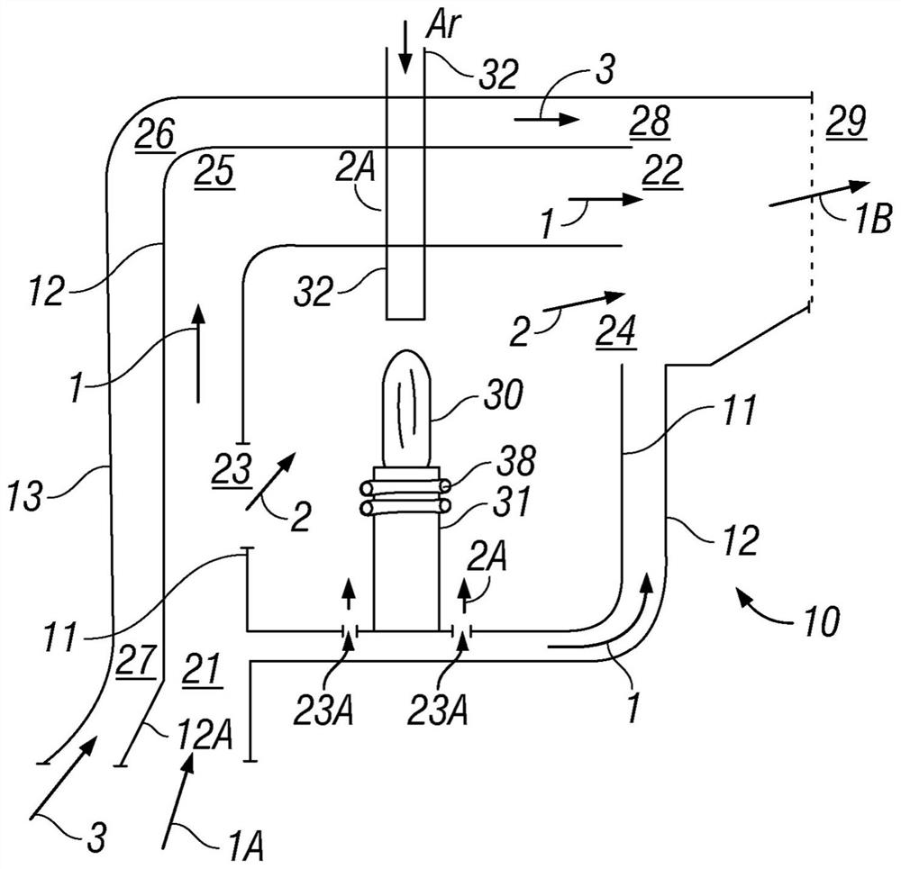 Plasma source chamber for a spectrometer