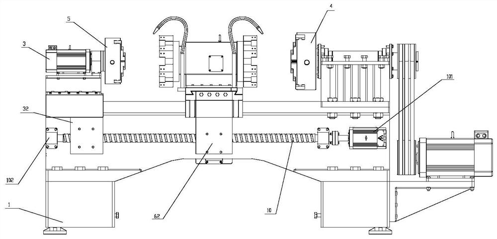 Double-spindle type numerical control lathe