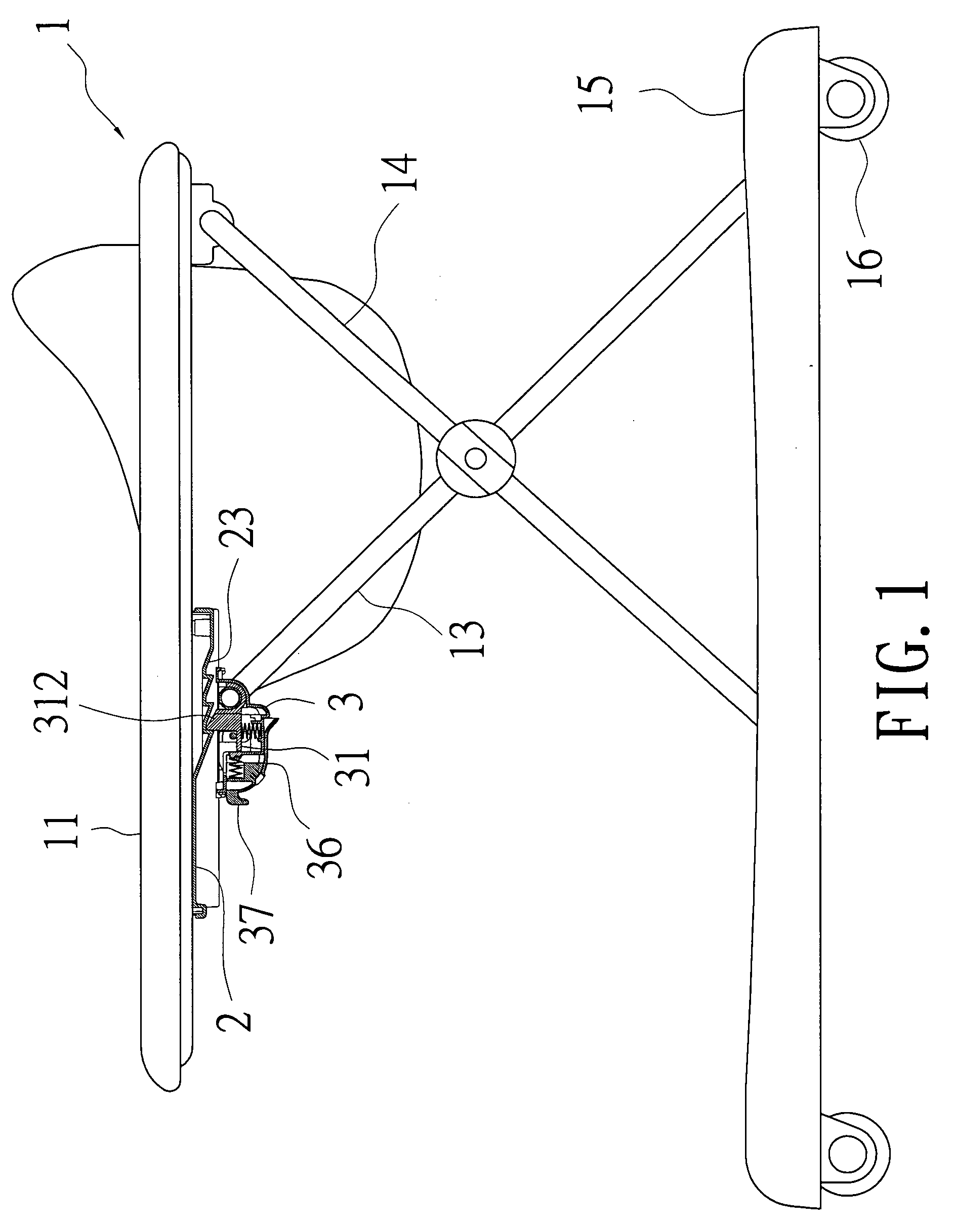 Height adjustment mechanism for baby walker