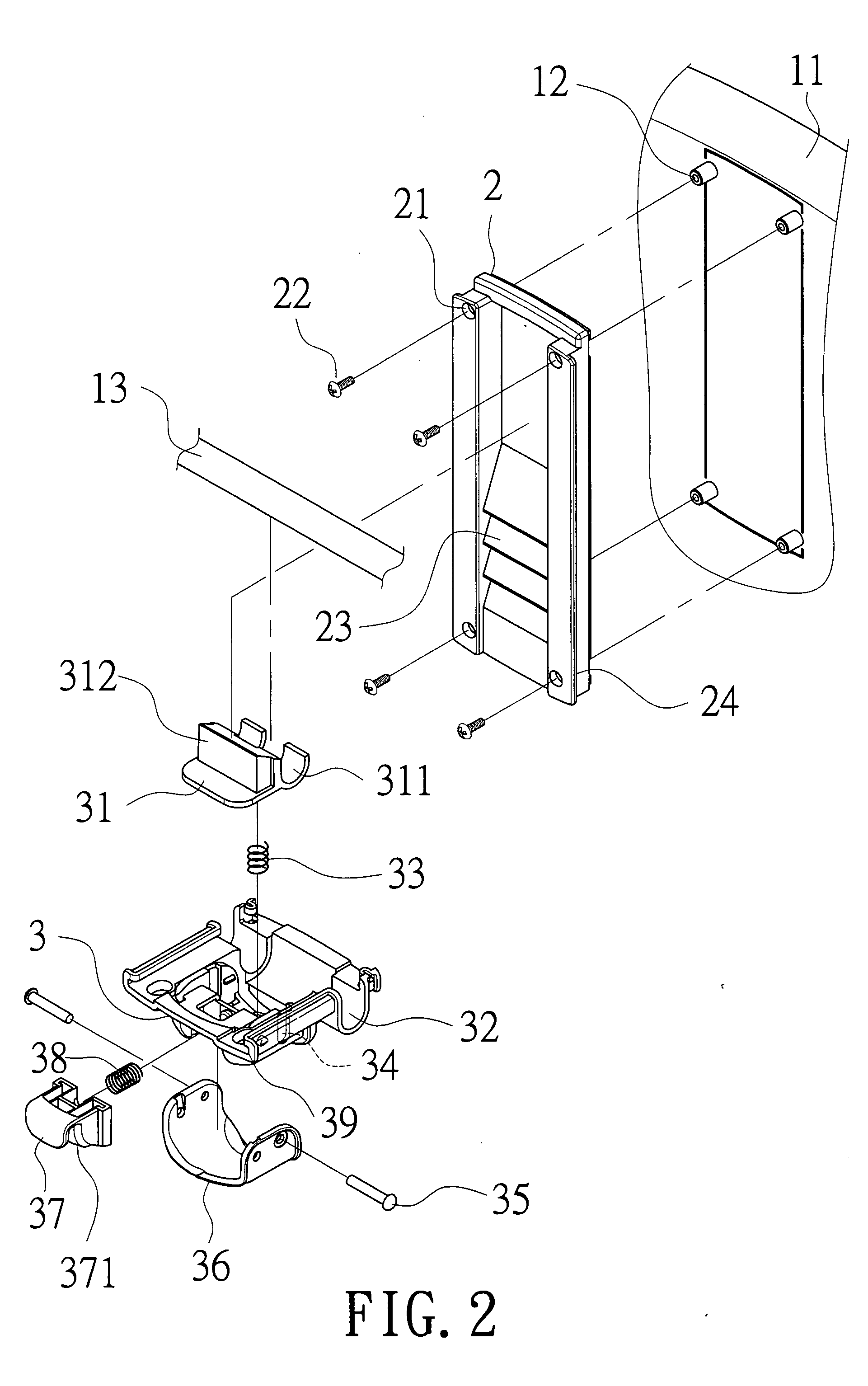 Height adjustment mechanism for baby walker