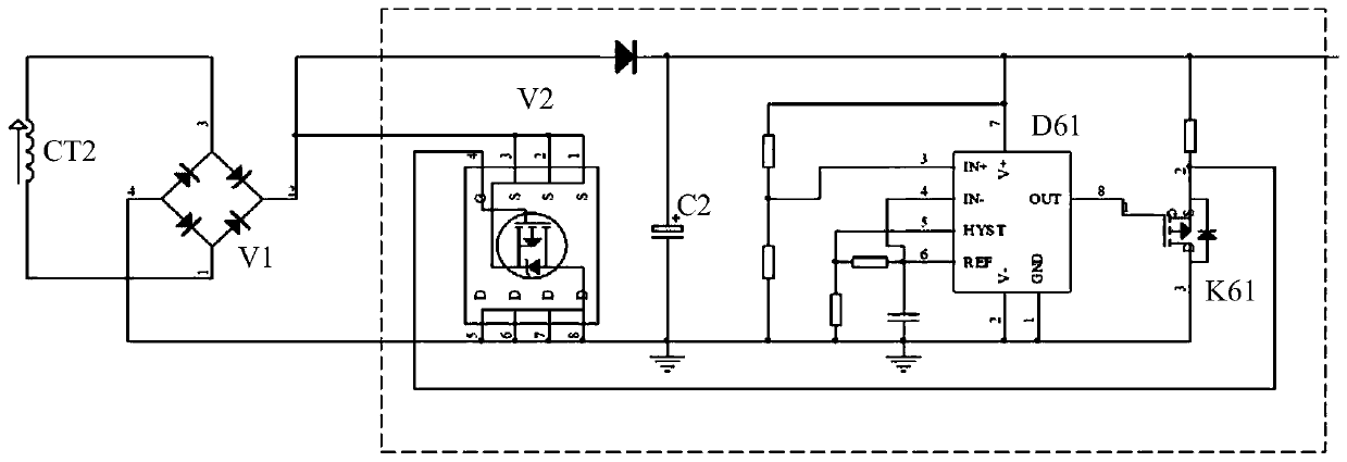 Power distribution network overhead line detection device, fault detection system and method