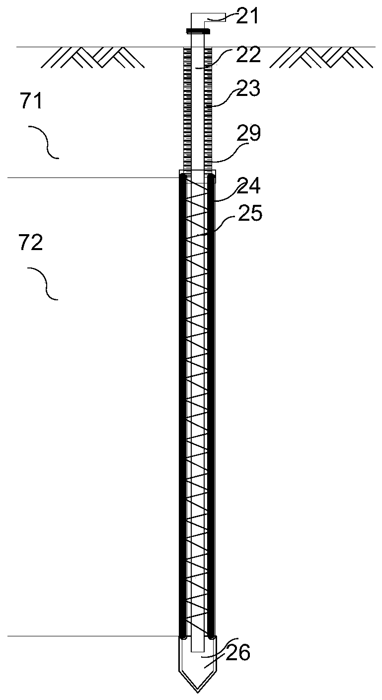 Pressurized vacuum flexible tubular well dewatering and drainage system and construction method thereof