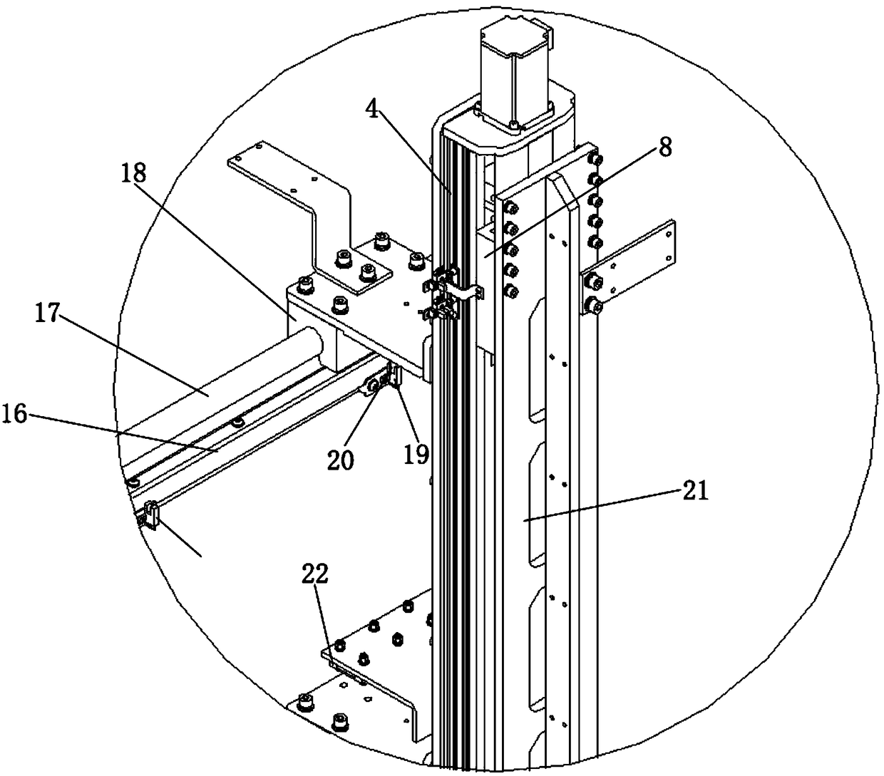 A device for automatically picking and placing push plates