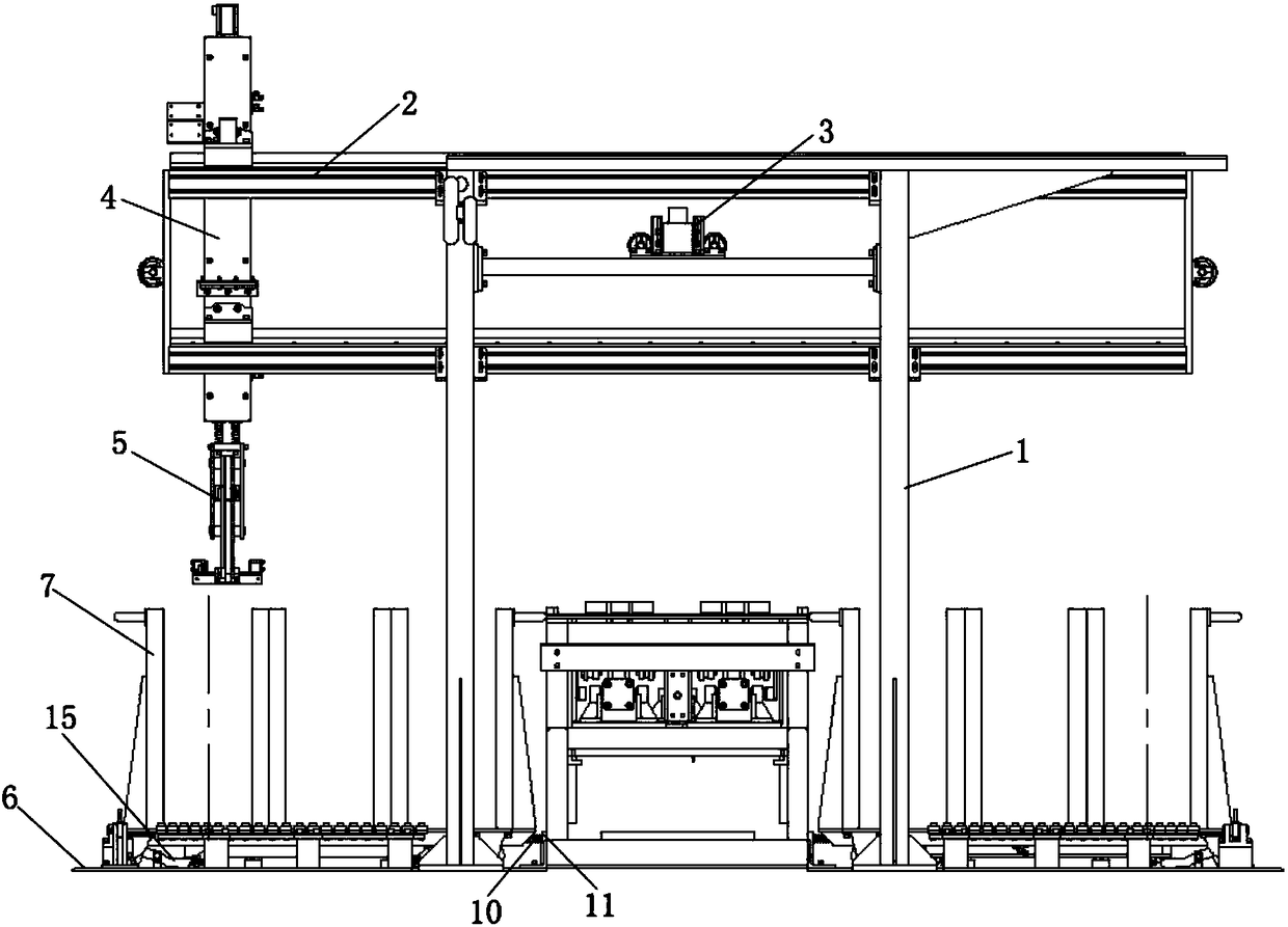 A device for automatically picking and placing push plates