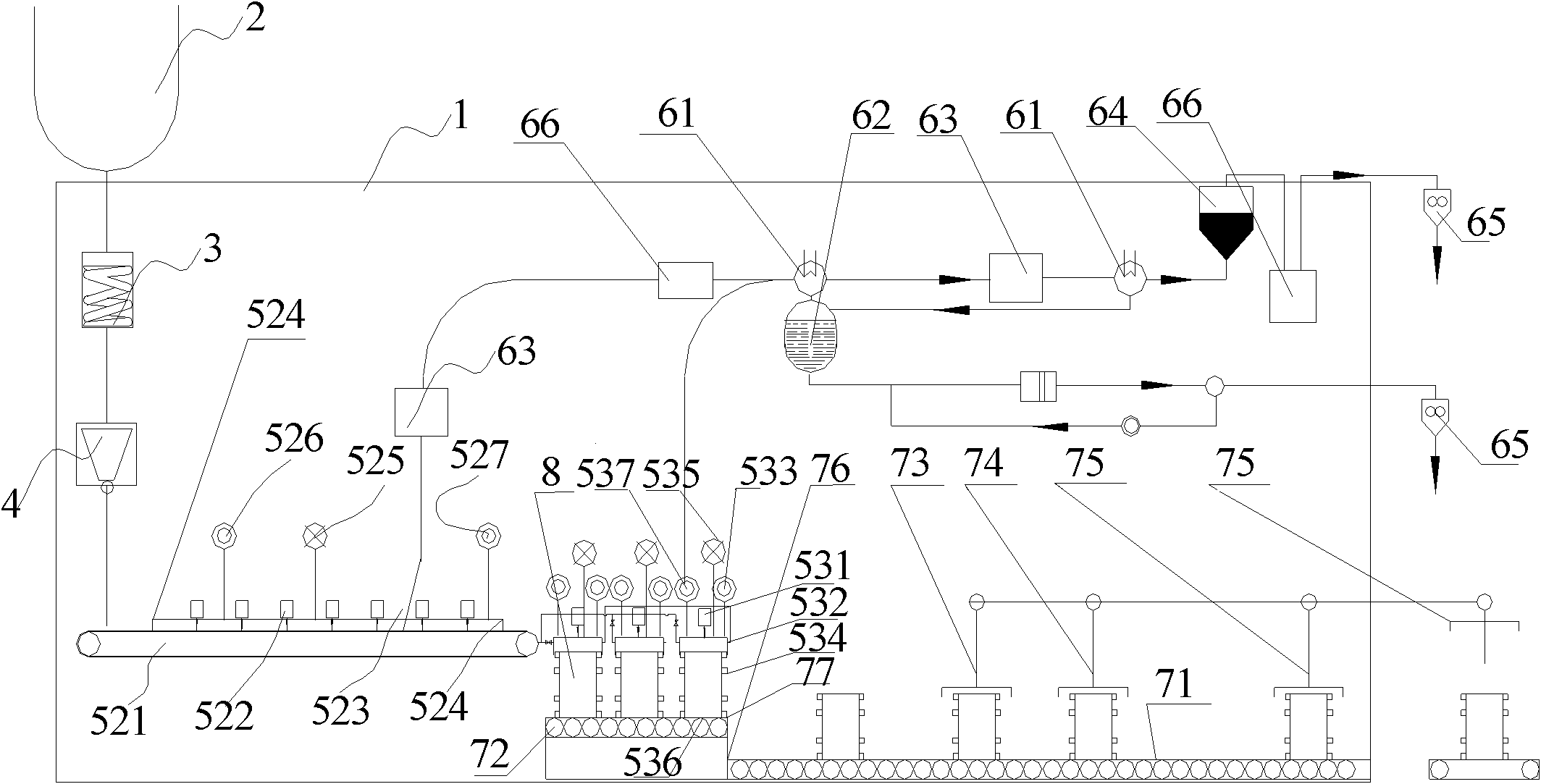 Device for treating solid radioactive wastes