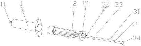 Injector reducing residual volume of liquid medicine