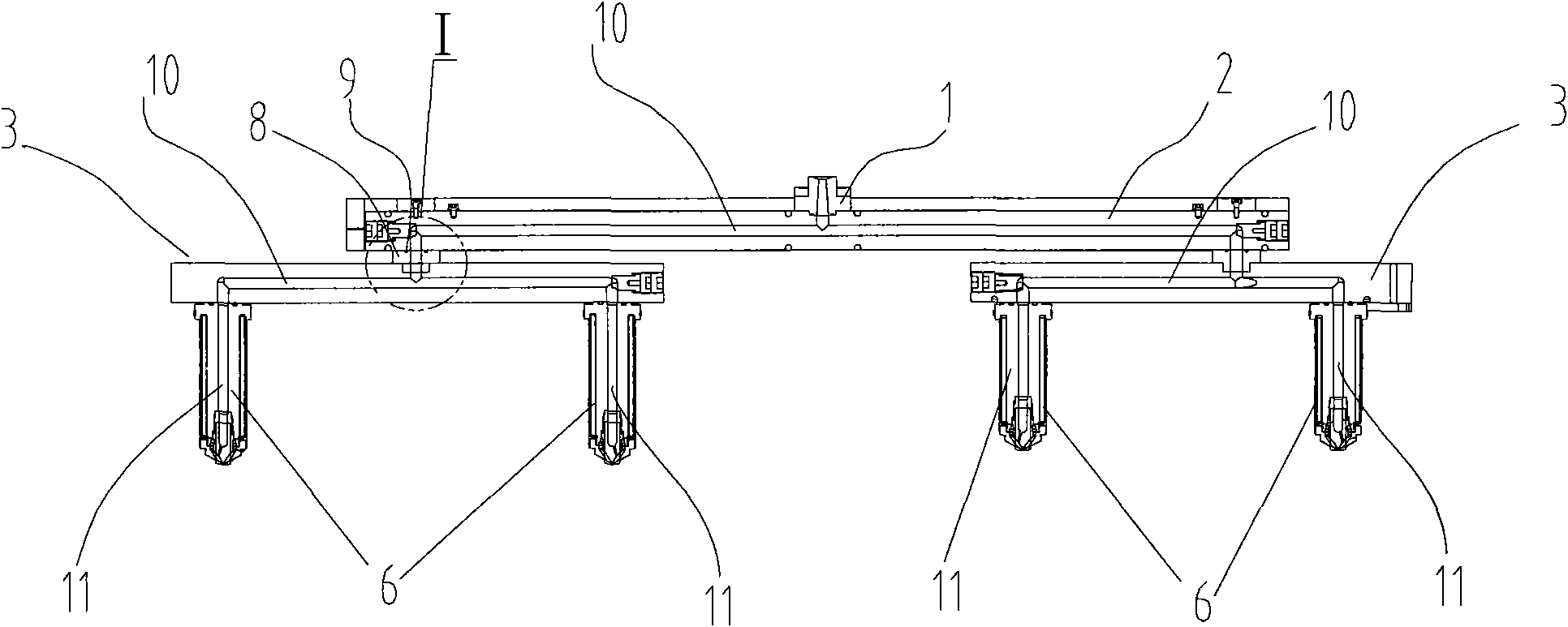 Double-layer splitter plate hot runner