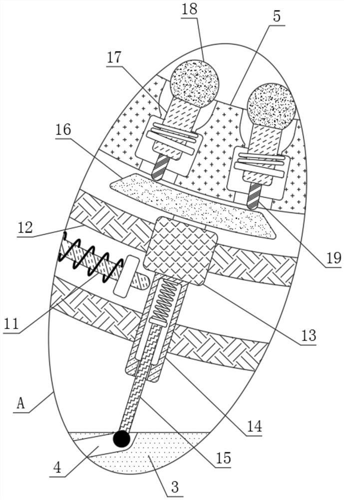 Leg massage device fixed on intelligent office table