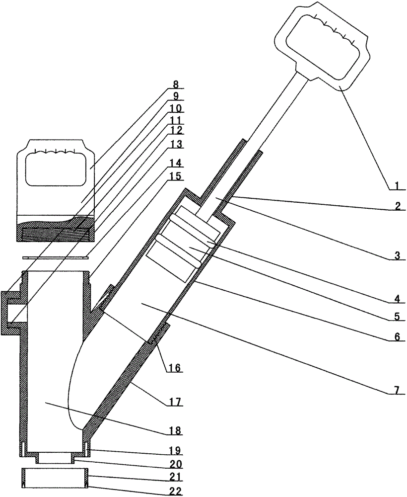 A dredging tool for a vigorous washbasin