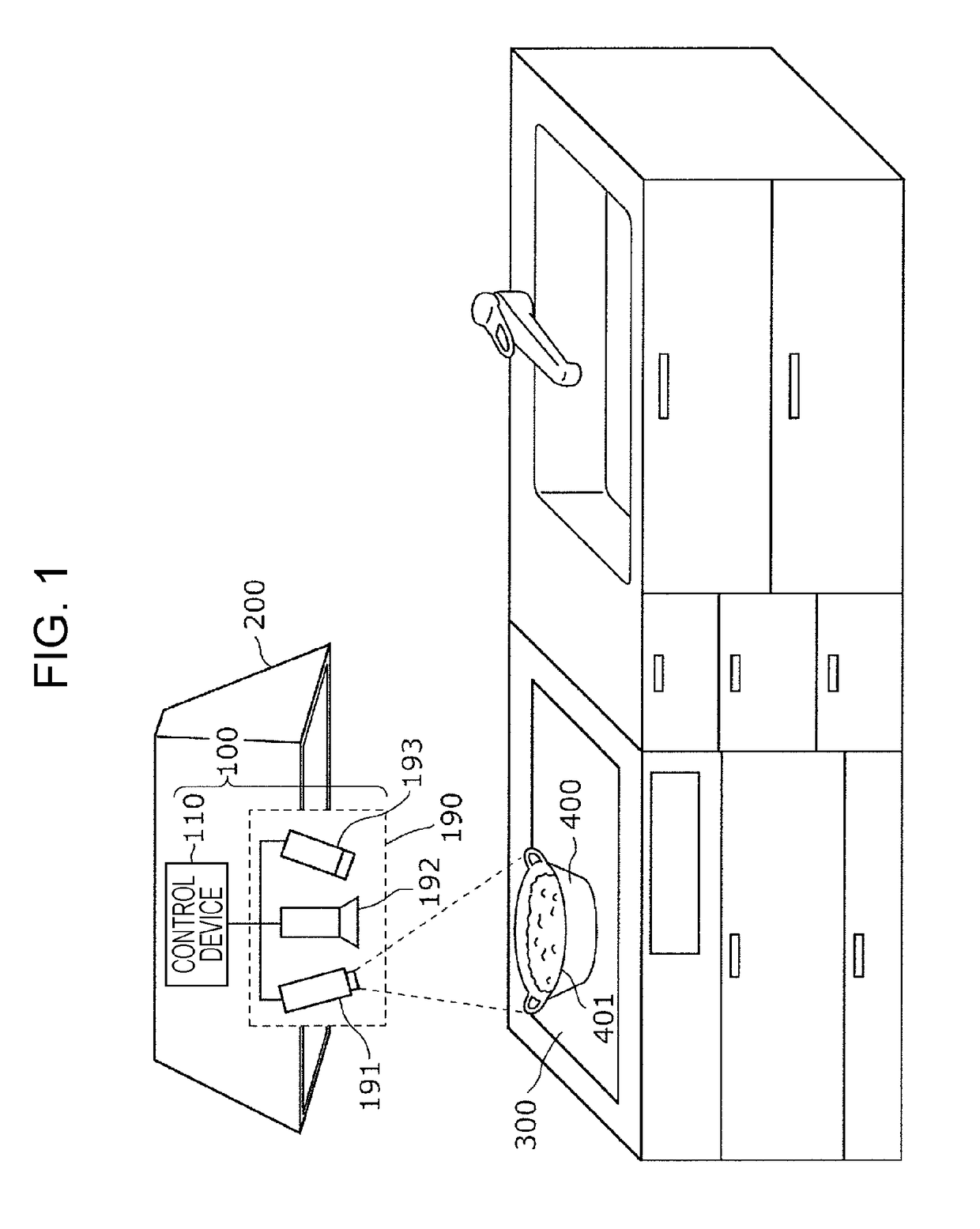 System that emits light to overheated portion of cooking container