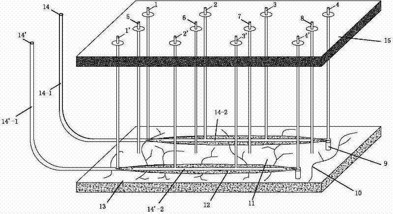 Well drilling type oil gas preparing system through gasification and dry distillation of oil shale at normal position and technical method thereof