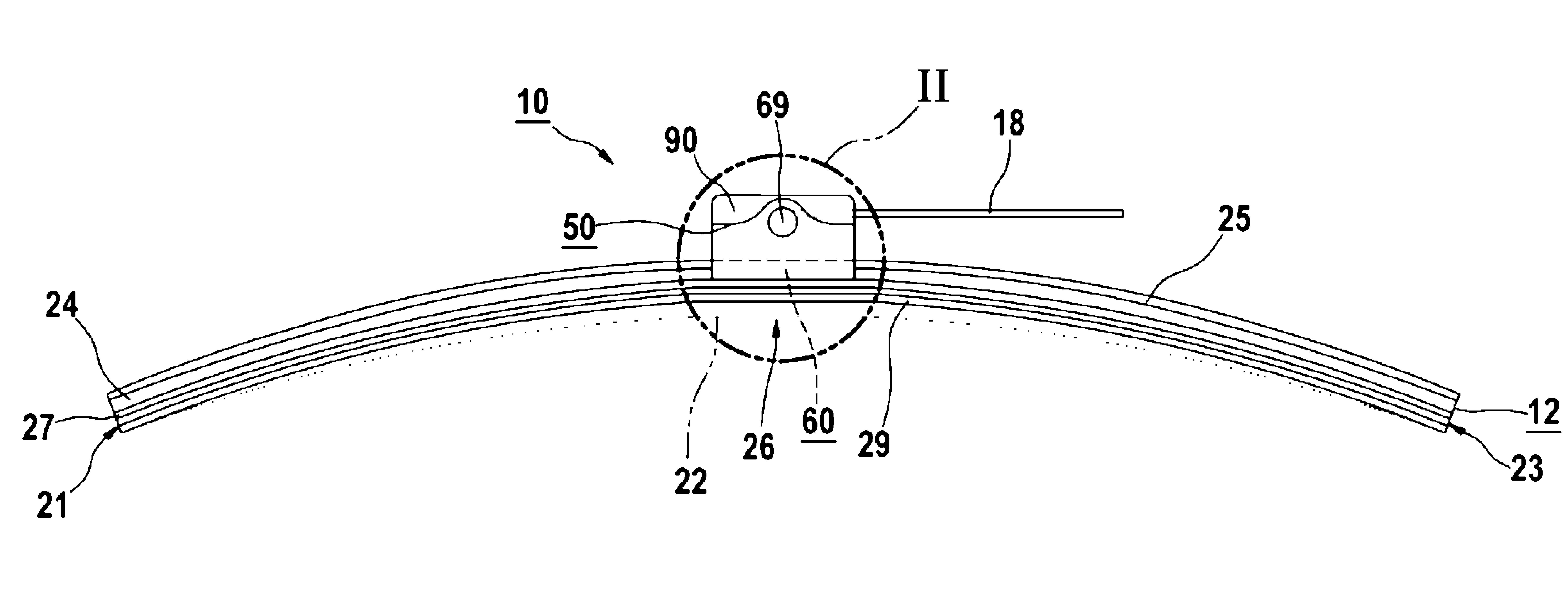 Wiper blade having an adapter unit for attaching to a wiper arm