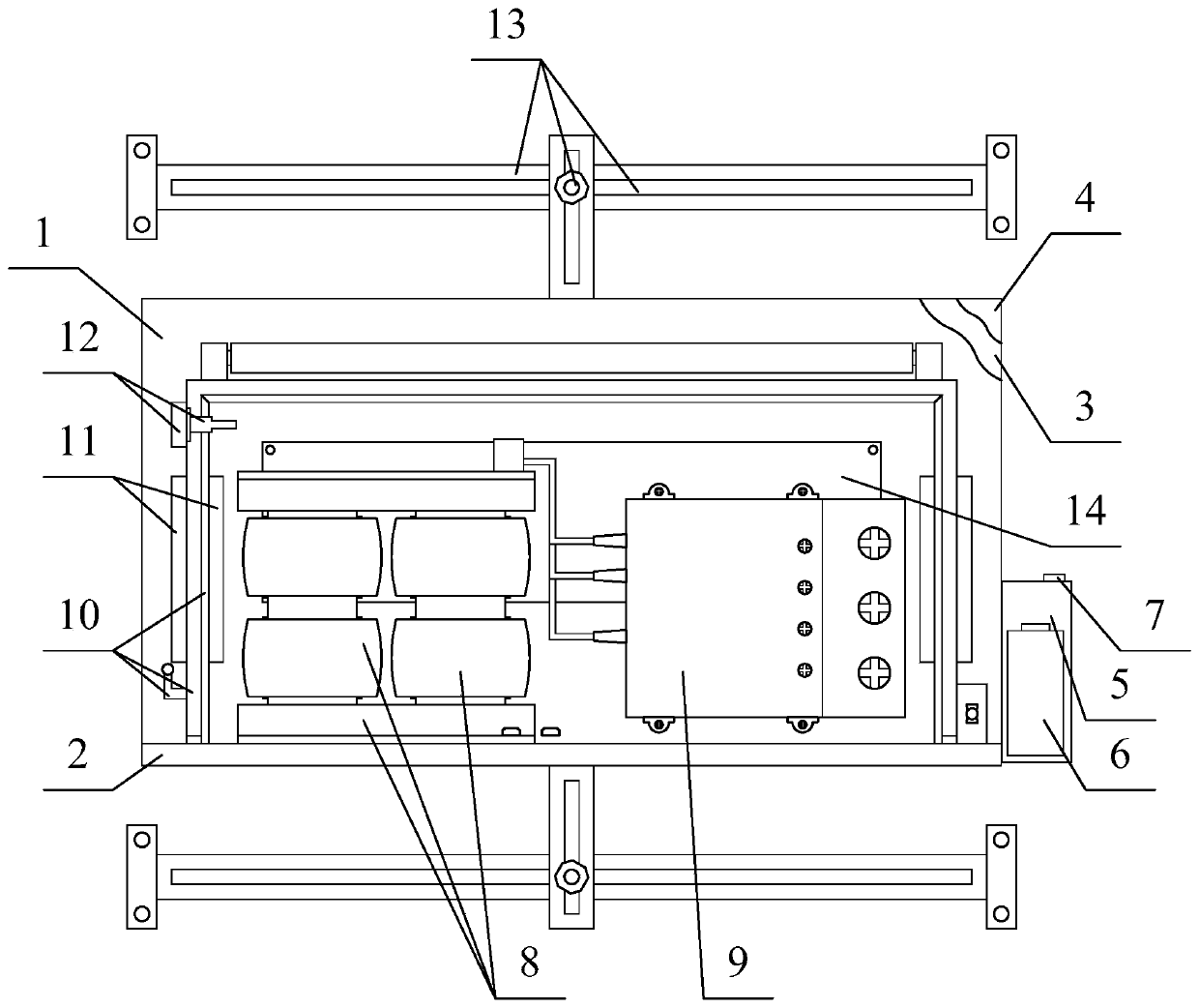 Intelligent protection device for low-voltage overload of distribution transformer