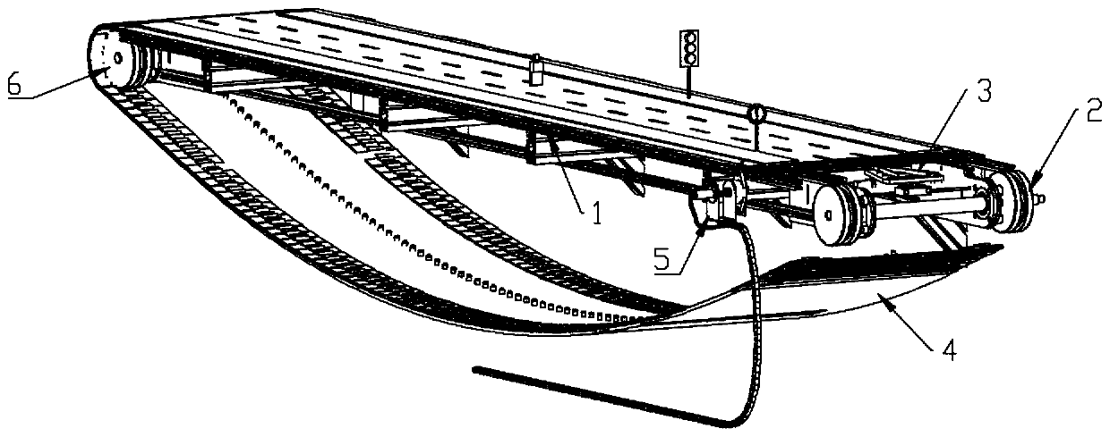 Platform rail system used for intelligent connected vehicle intelligent driving auxiliary experiment and practical training teaching