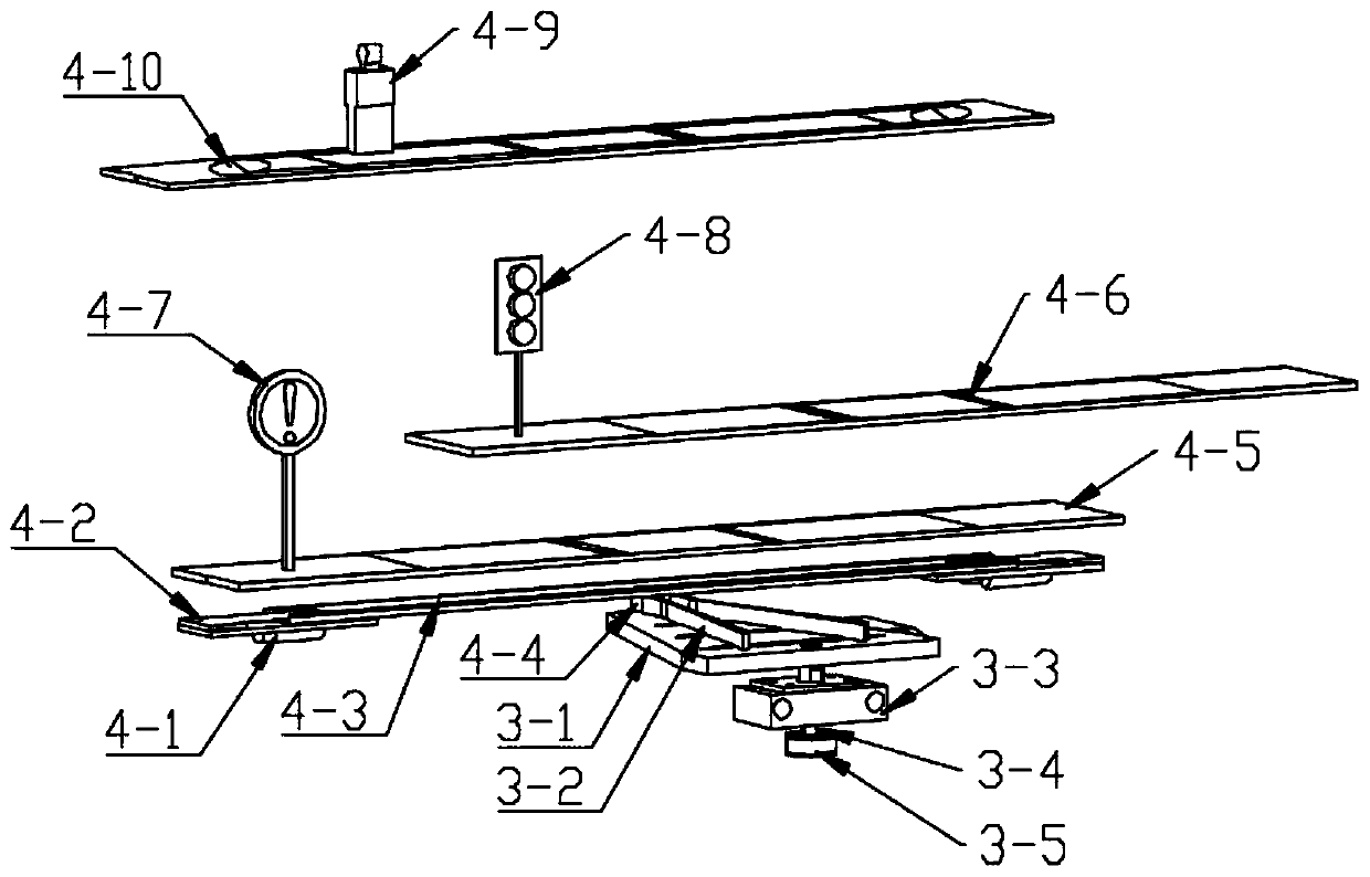 Platform rail system used for intelligent connected vehicle intelligent driving auxiliary experiment and practical training teaching