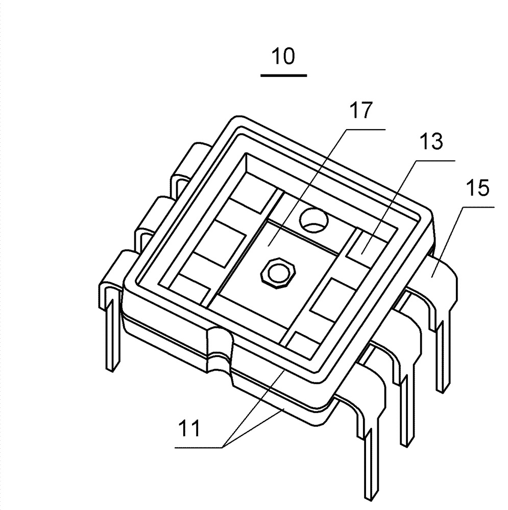 Lead bonding method for lead frame plastically packaged in advance