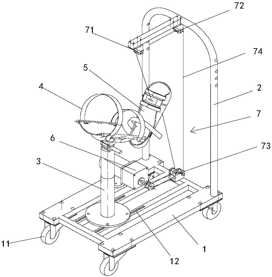 Traction type ankle joint rehabilitation training device