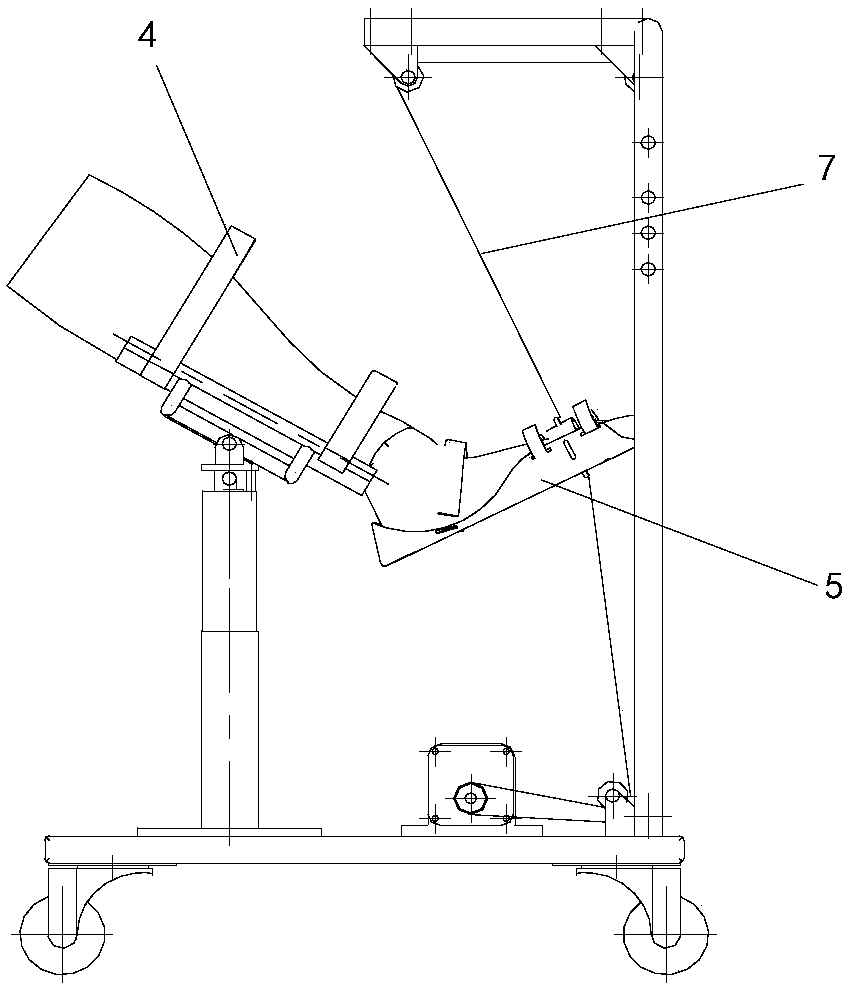 Traction type ankle joint rehabilitation training device