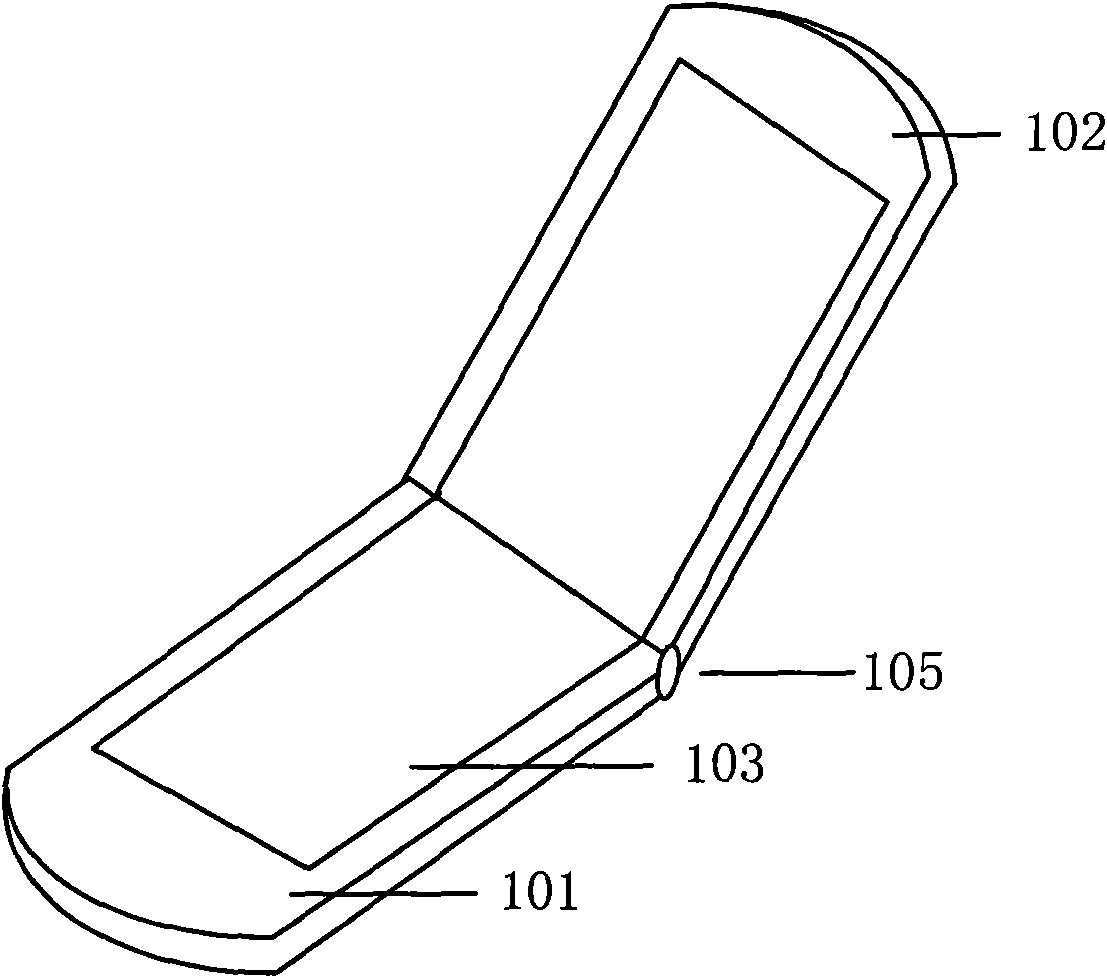 Flip double touch screen handheld terminal and realizing method